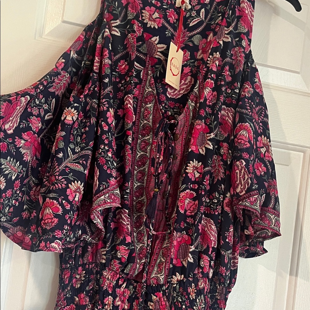 RAGA cold shoulder silk romper